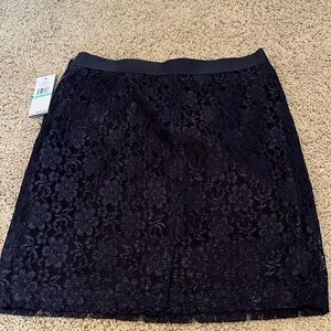 NWT Tommy Hilfiger navy blue lace skirt size 8